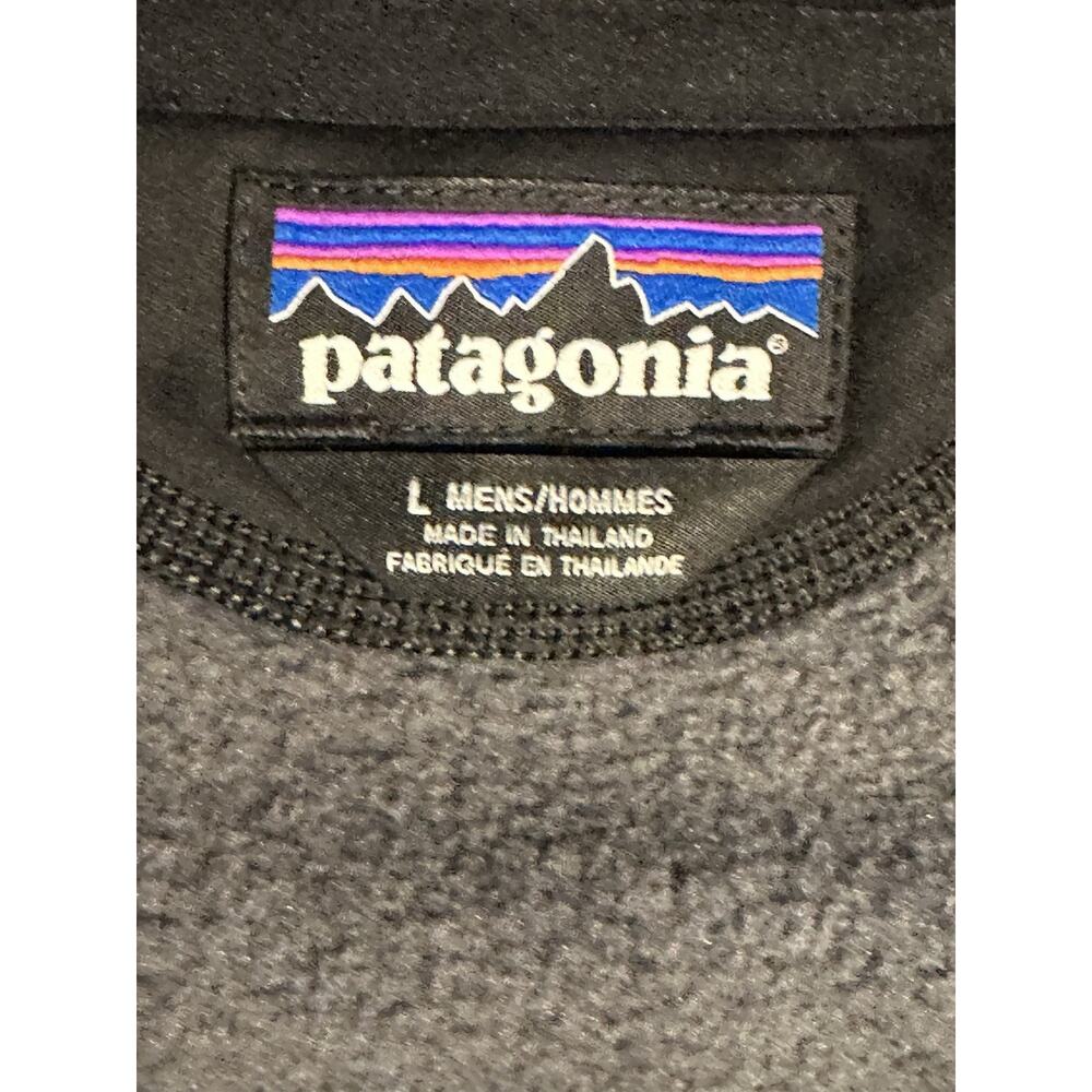 Patagonia Jacket Mens L Gray Better Sweater Quarter Zip Fleece Pullover Outdoor - Picture 8 of 8